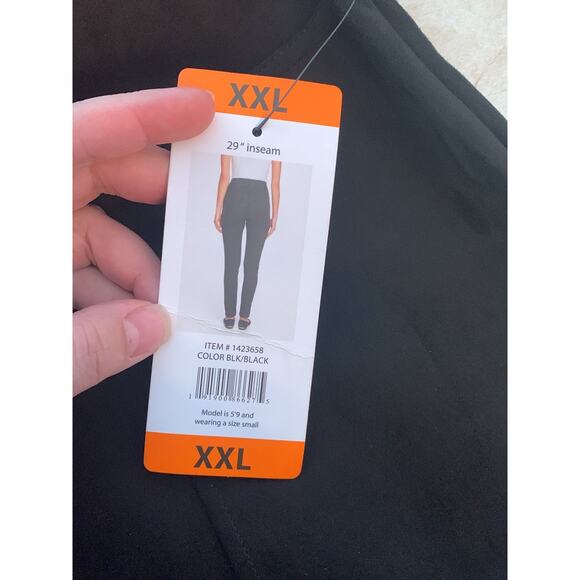 Andrew Marc women's XXL 2x black faux suede leggings new casual ponte - Picture 6 of 7